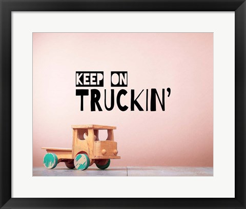 Framed Keep On Truckin&#39; Brown Print