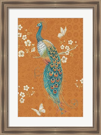 Framed Ornate Peacock X Spice Print