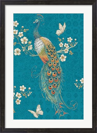 Framed Ornate Peacock XE Print