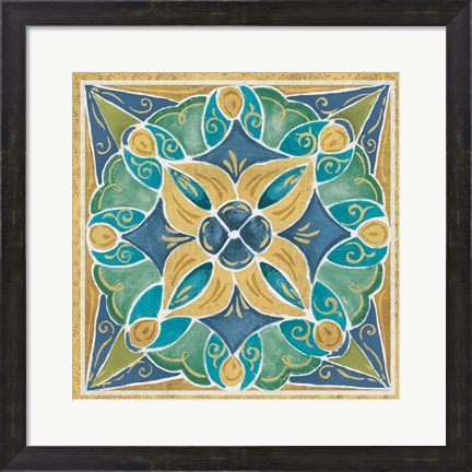 Framed Free Bird Mexican Tiles II Print