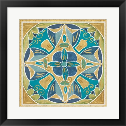 Framed Free Bird Mexican Tiles III Print