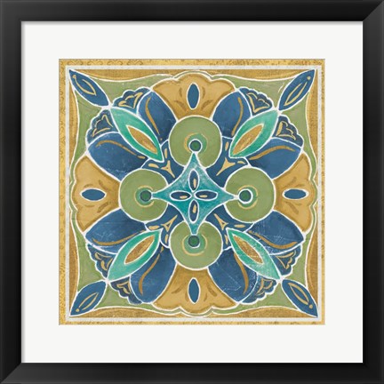 Framed Free Bird Mexican Tiles I Print