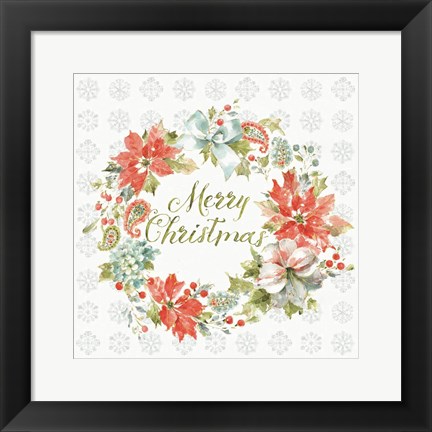 Framed Home for the Holidays Merry Christmas Print