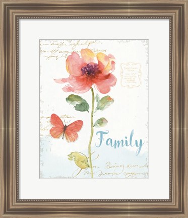 Framed Rainbow Seeds Floral IX Family Print