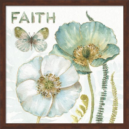 Framed My Greenhouse Flowers Faith Print