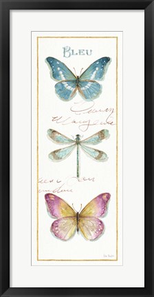 Framed Rainbow Seeds Butterflies I Print