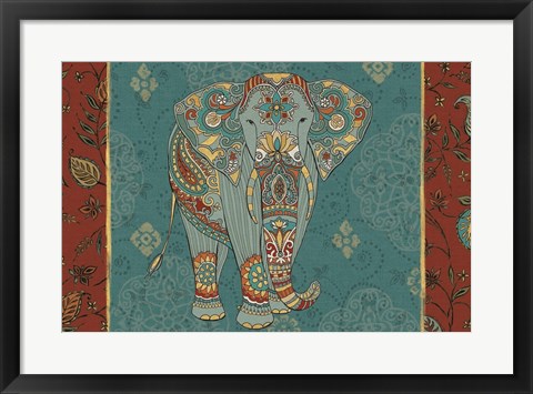 Framed Elephant Caravan IB Print