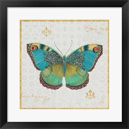 Framed Bohemian Wings Butterfly I Print