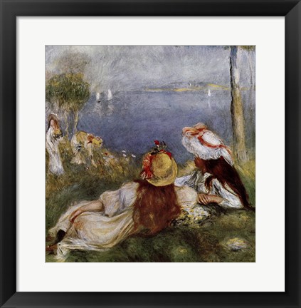 Framed Filles au bord de la mer Print