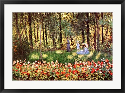 Framed Family in Garden, Argenteuil Print