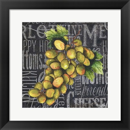 Framed Wine Grapes I Print