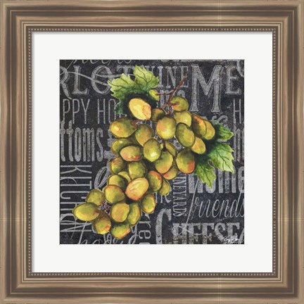 Framed Wine Grapes I Print