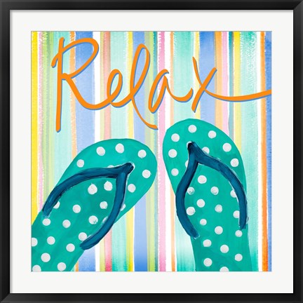 Framed Flip Flop Retreat III Print