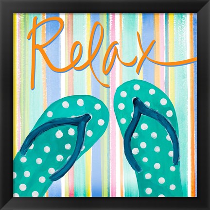 Framed Flip Flop Retreat III Print