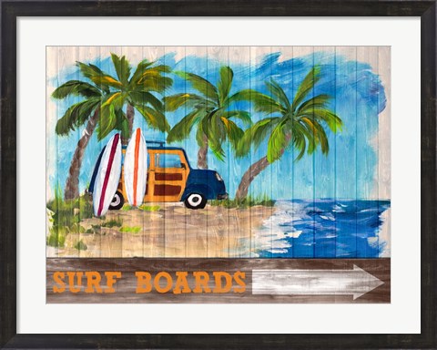 Framed Surf Boards Print