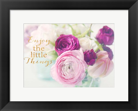 Framed Enjoy the little things Print