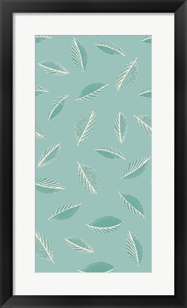 Framed Leaf Toss Pattern Print