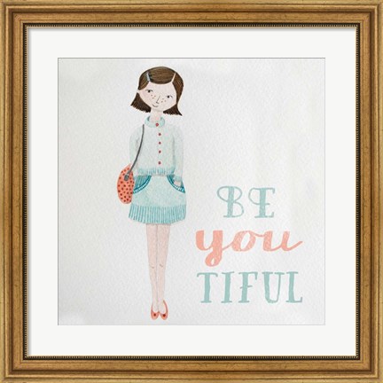 Framed Be Girl I Print