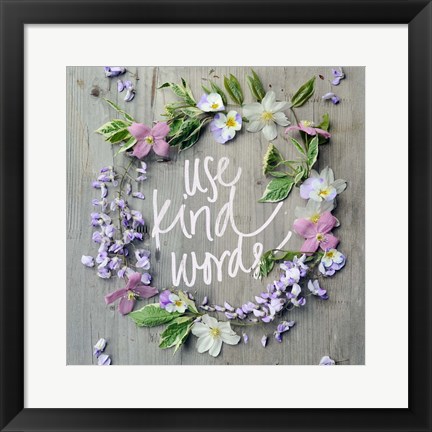 Framed Use Kind Words Print