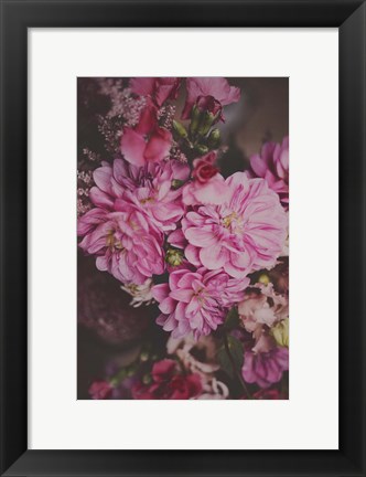 Framed Dark Floral Print