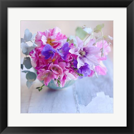 Framed Violet Blooms Print