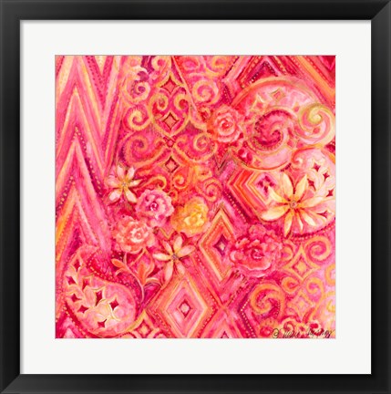 Framed Pink Abstract Print