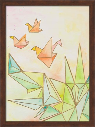 Framed Origami Cranes Print