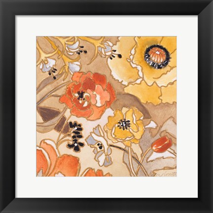 Framed Le Jardin II Print