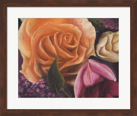 Framed Among the Roses Print