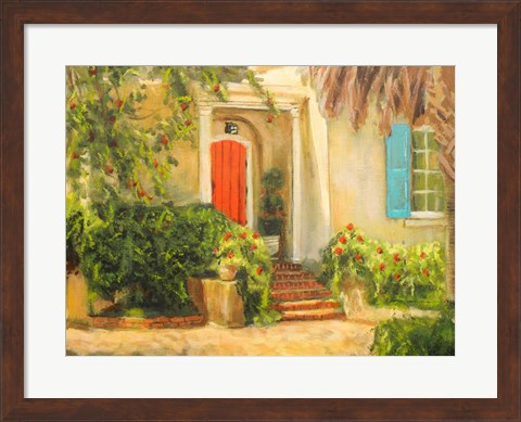 Framed Front Garden Tuscan Dreams I Print