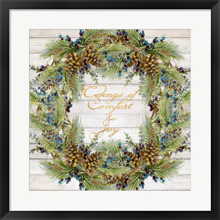 Framed Tidings of Comfort &amp; Joy Print