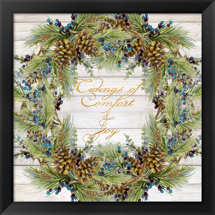 Framed Tidings of Comfort &amp; Joy Print