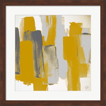 Framed Prevailing Gray Square II Print