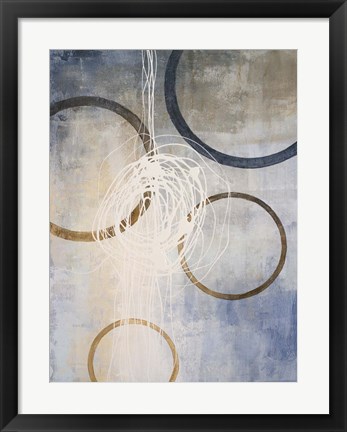 Framed Blue Connections II Print