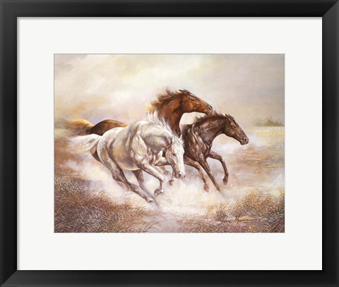 Framed Wild Horses I Print