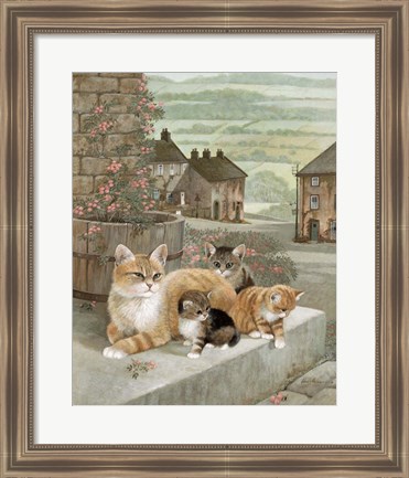 Framed Tea Rose Playtime Print