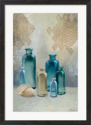 Framed Glass Bottles I Print