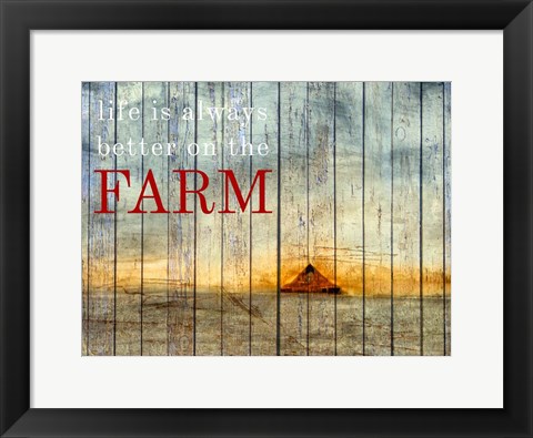 Framed On the Farm I Print