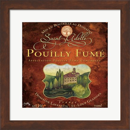 Framed Wine Label II Print