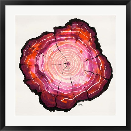 Framed Colored Tree Trunk II Print