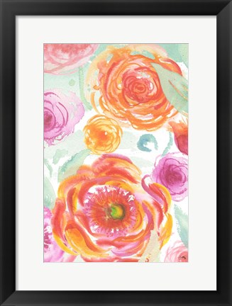 Framed Colorful Roses II Print