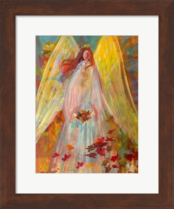 Framed Harvest Autumn Angel Print