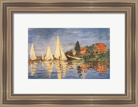 Framed Regatta at Argenteuil Print