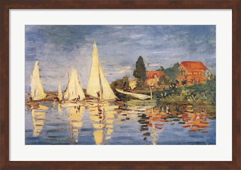 Framed Regatta at Argenteuil Print