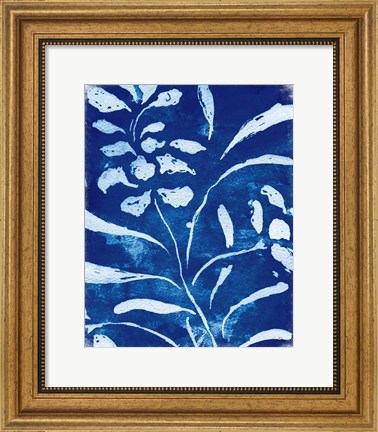 Framed Azure Flora I Print