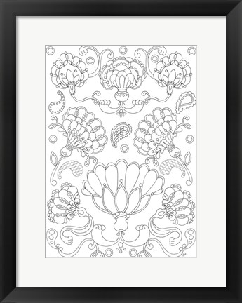 Framed Floral Chain II Print