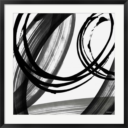 Framed Black and White Pop I Print