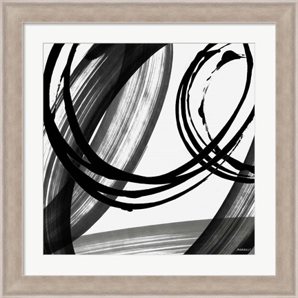 Framed Black and White Pop I Print