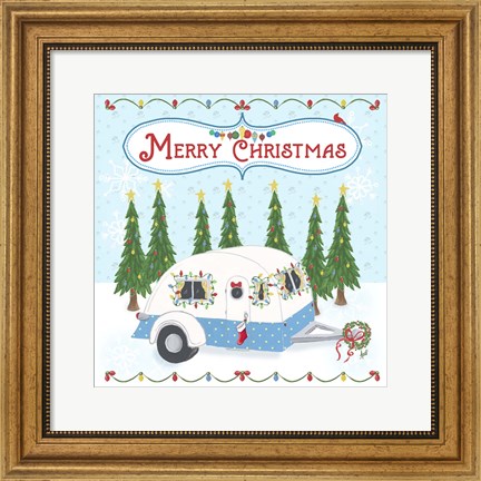 Framed Camper Christmas Print