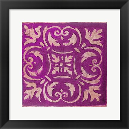 Framed Purple Mosaic Print